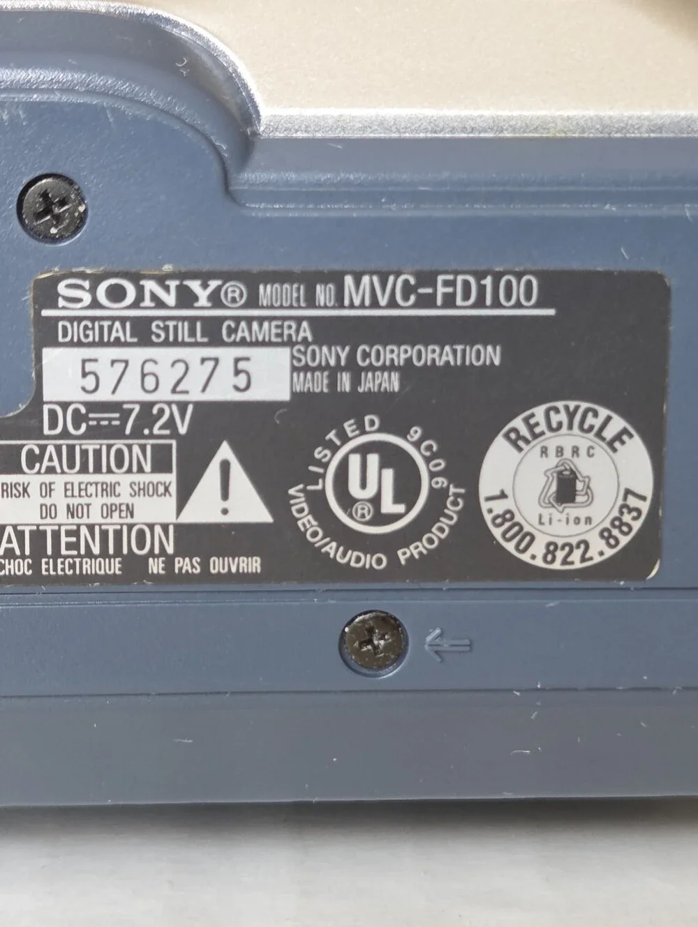 Sony mvc fd100